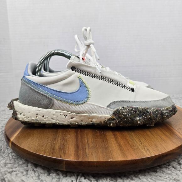 Nike Women 7.5 Waffle Racer Crater Summit White Aluminum Athletic Casual Sneaker - Picture 3 of 12